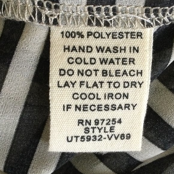 one clothing Sheer Striped Button Down Tank, Small - Picture 5 of 5